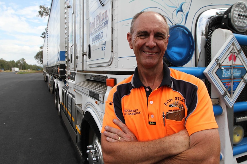 Rod Hannifey smiles in front of his truck