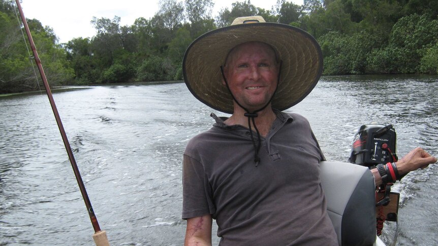 Matt Golinski in recovery mode on Lake Cootharabah on the Sunshine Coast.