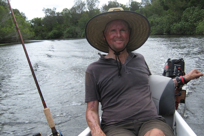 Matt Golinski in recovery mode on Lake Cootharabah on the Sunshine Coast.