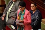 MP Kaushaliya Vaghela speaks in the Victorian parliament.