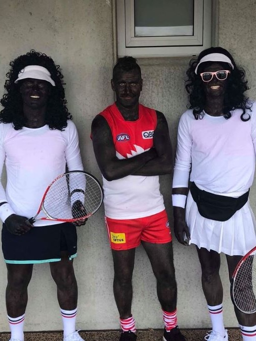 Blackface stunt by Tasmanian football players.