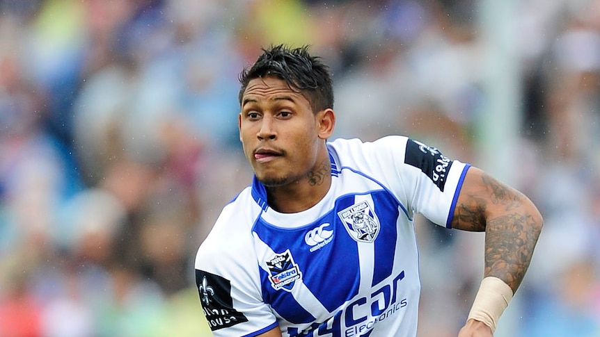 Best in show .. Ben Barba looks to attack for the Bulldogs