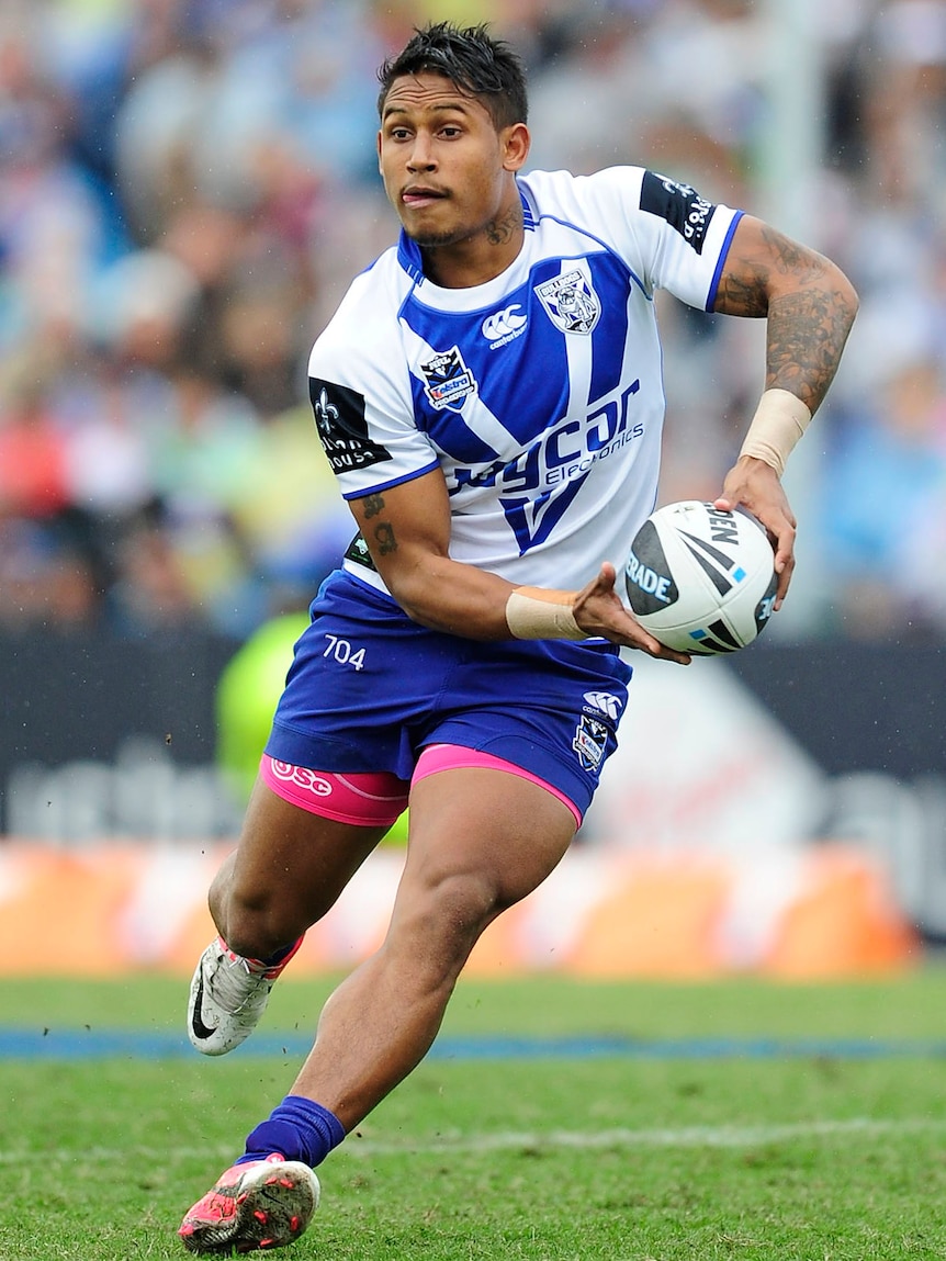 Best in show .. Ben Barba looks to attack for the Bulldogs
