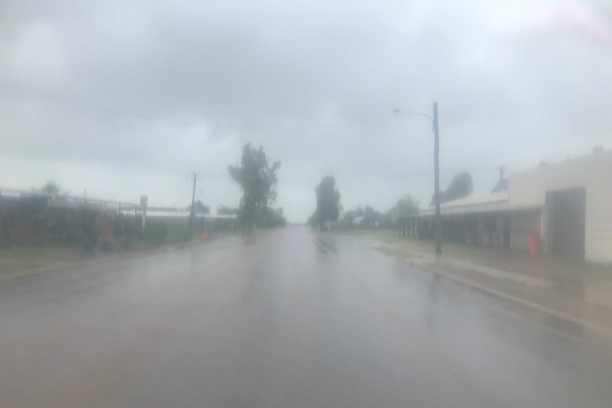 A photo of the main street in Burketown, Queensland