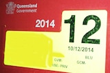 Qld registration sticker