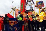 Police cordoned off the accident scene at the Royal Adelaide Show.