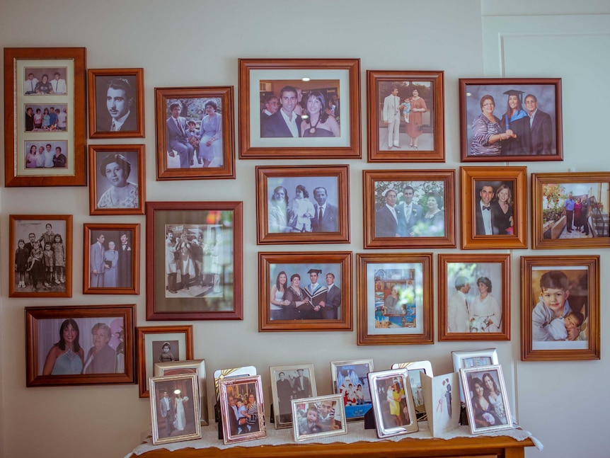 The Kallianiotis family photo wall.