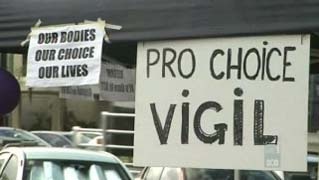 Custom image of a pro choice abortion sign
