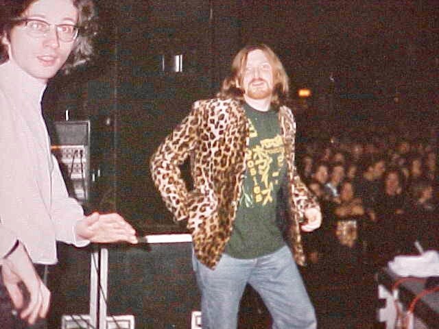Norman Blake of Teenage Fanclub wears a leopard print jacket