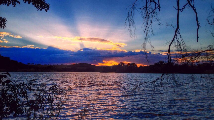 Sunset in Canberra.