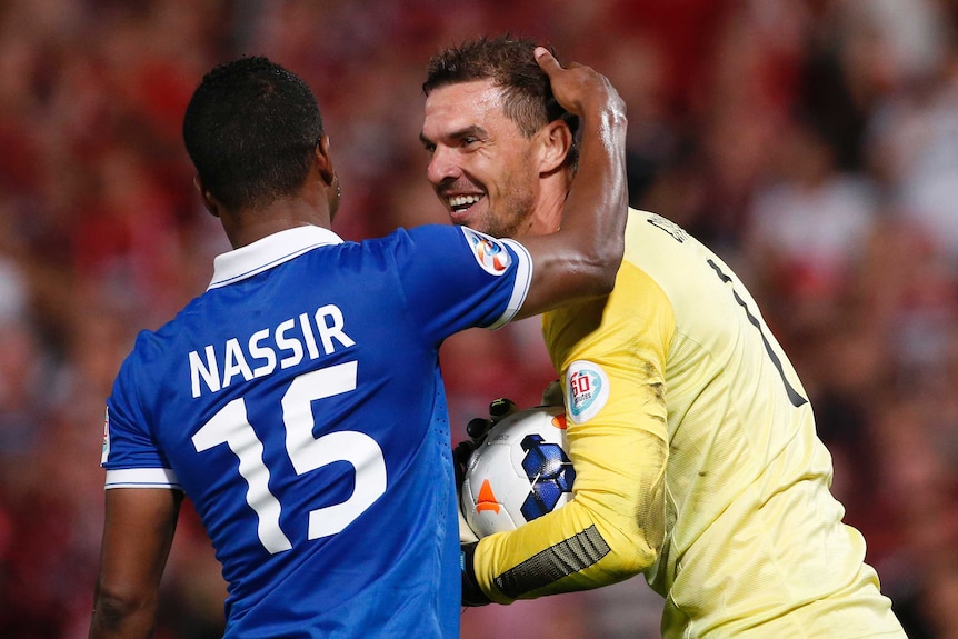 Ante Covic in action during WSW's Asian Champions League final first-leg match at Parramatta Stadium in Sydney October 25, 2014