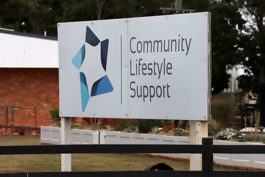 A sign says Community Lifestyle Support