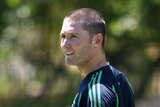 Michael Clarke looks on during a training session at the WACA ahead of the Perth Test.