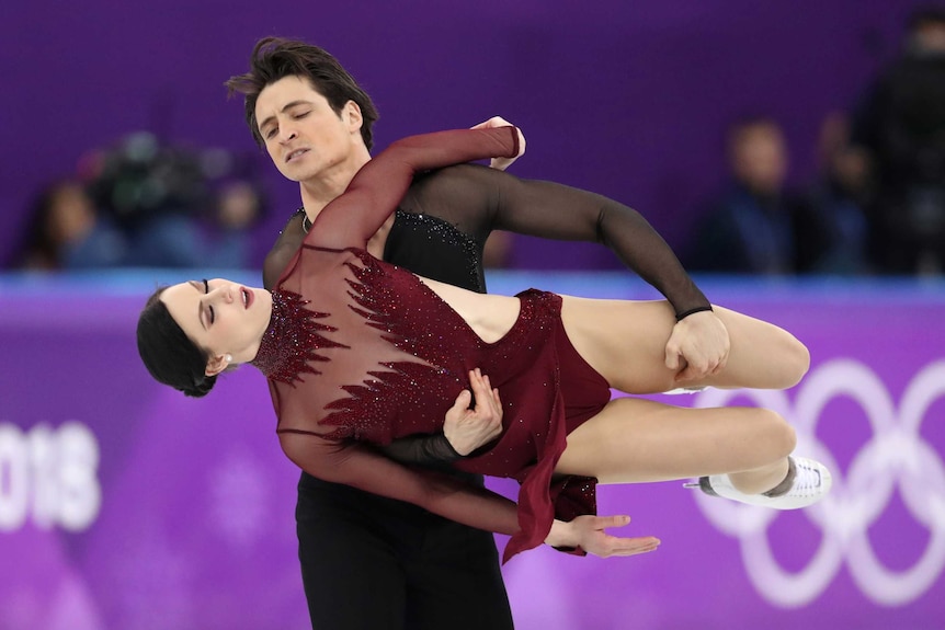 Canada's Tessa Virtue and Scott Moir perform the free dance in the ice dance final at Pyeongchang.