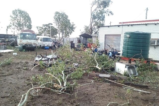 After the storm hit Muckadilla in Queensland's southern inland.