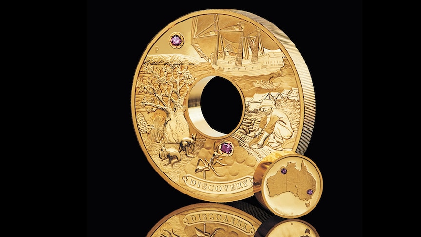 珀斯铸币厂的这个最为昂贵的收藏币镶有粉钻。