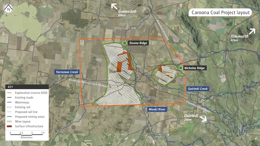 The proposed layout of the Caroona coal mine. (March 2014)