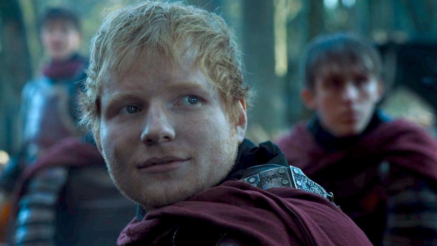 Ed Sheeran as a Lannister solider.