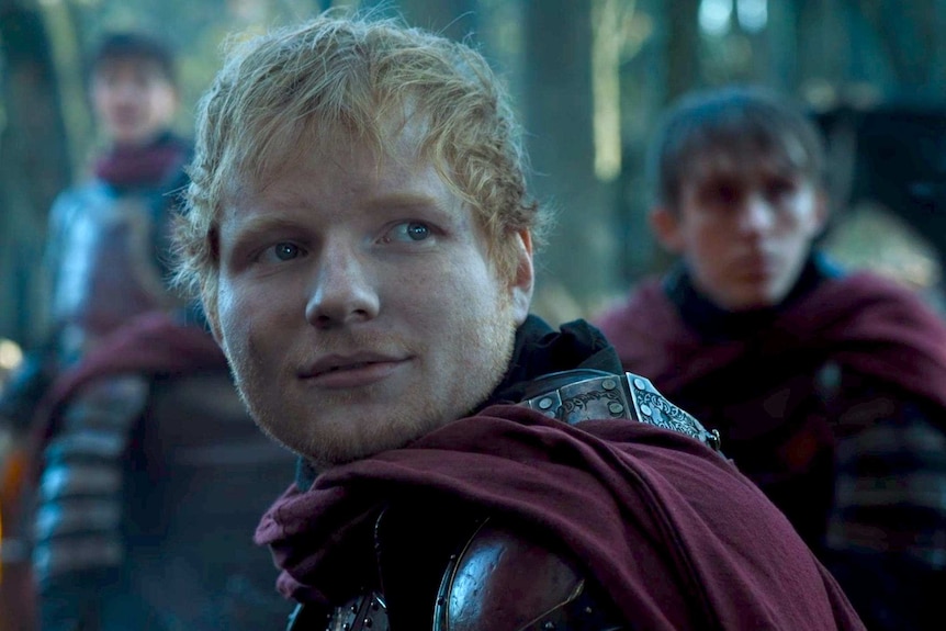 Ed Sheeran as a Lannister solider.