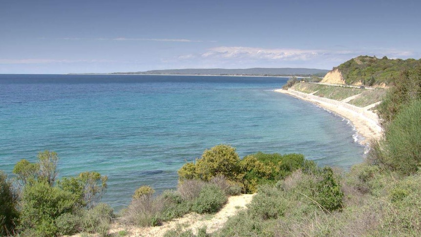 Beach and cliffs of Gallipoli in Turkey.