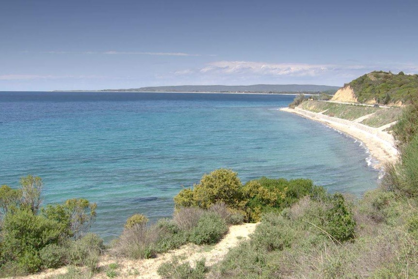 Beach and cliffs of Gallipoli in Turkey.