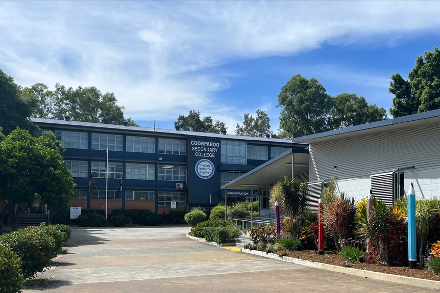 Blue buildings at Coorparoo Secondary College