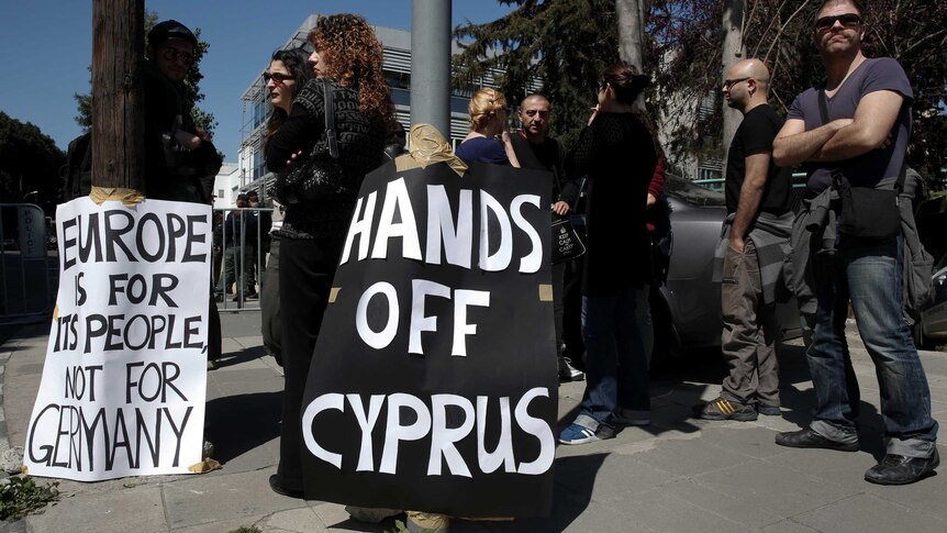 Cypriots protest proposed bailout