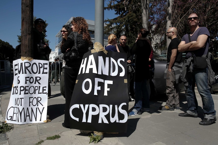 Cypriots protest proposed bailout