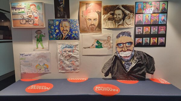 A small exhibition of audience created artworks featuring Mornings presenter Adam Steer