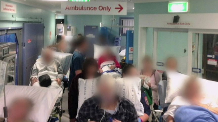 Union releases photo of overcrowding at Frankston hospital