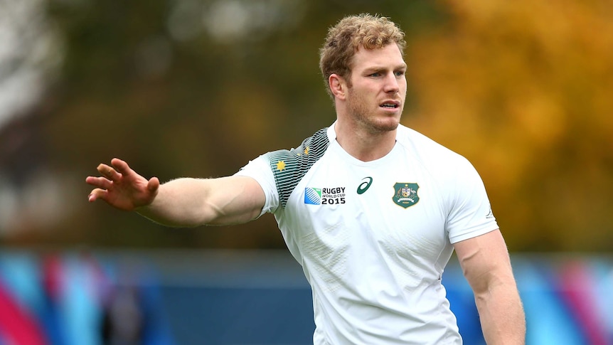 David Pocock at Wallabies training