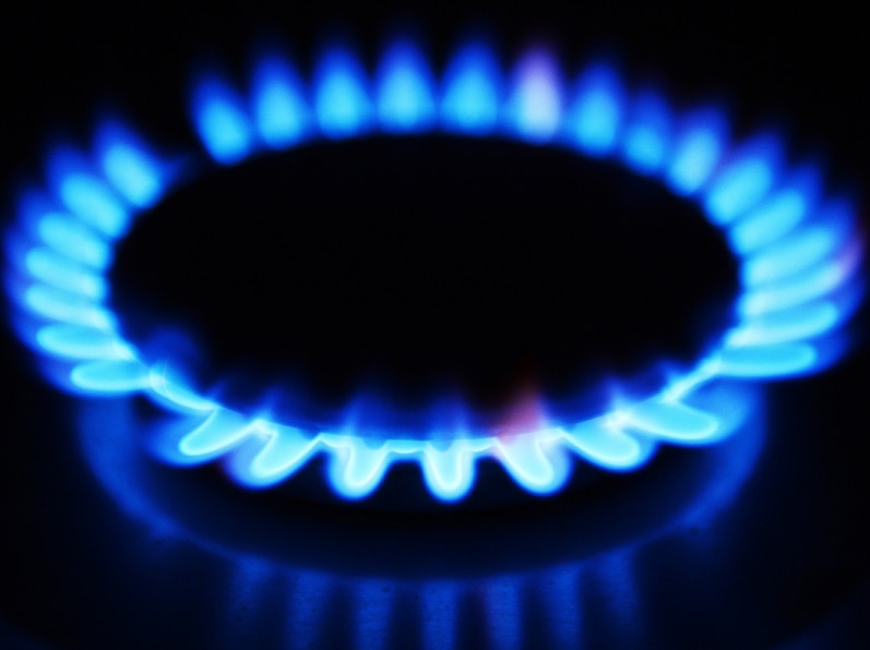 Imagen de un quemador de gas en una estufa.