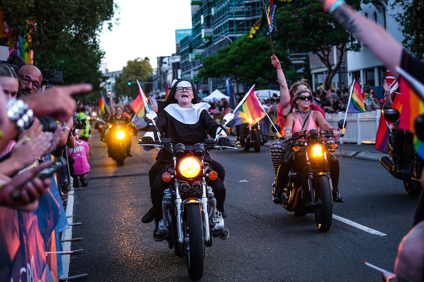 nun on bike