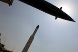 Iranian-made missiles are pictured at Holy Defence Museum in Tehran.