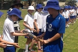 The Commonwealth Games Queen's Baton relay at East Fremantle Primary School.