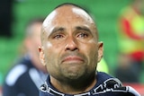 Archie Thompson sobs during Melbourne Victory farewell