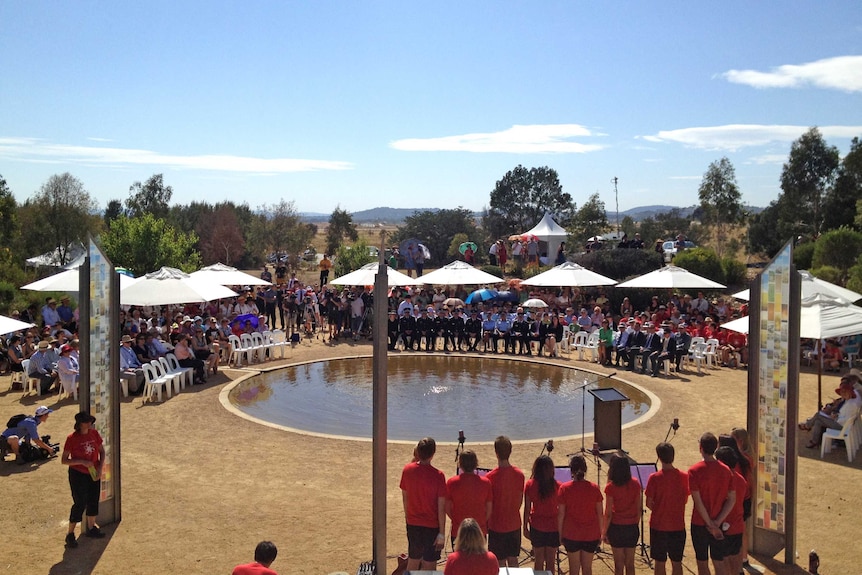 Hundreds of people have attended the commemorative service at the ACT Bushfire Memorial.