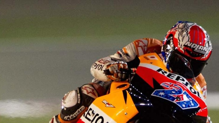 Hot pace ... Casey Stoner (File photo, Mirco Lazzari: Getty Images)