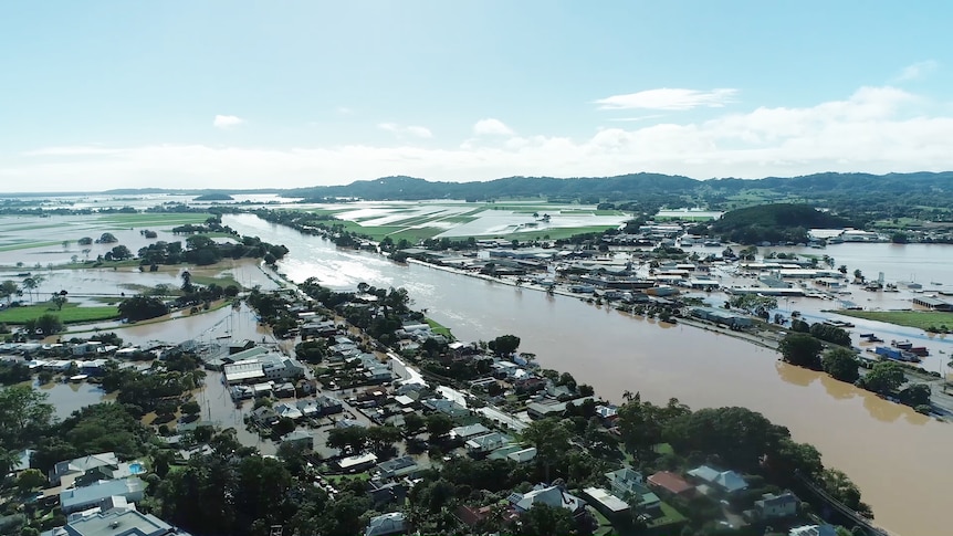 Flooded outskirts of Murwillumbah