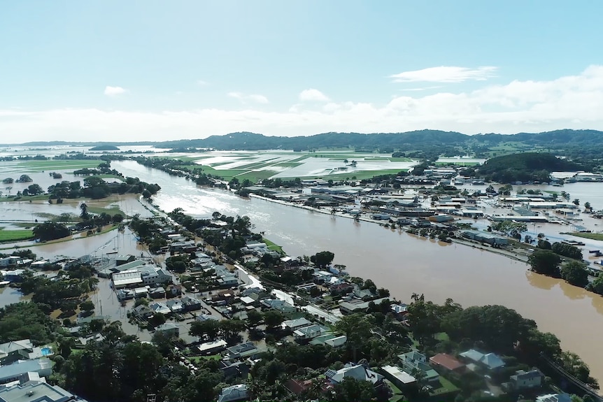 Flooded outskirts of Murwillumbah