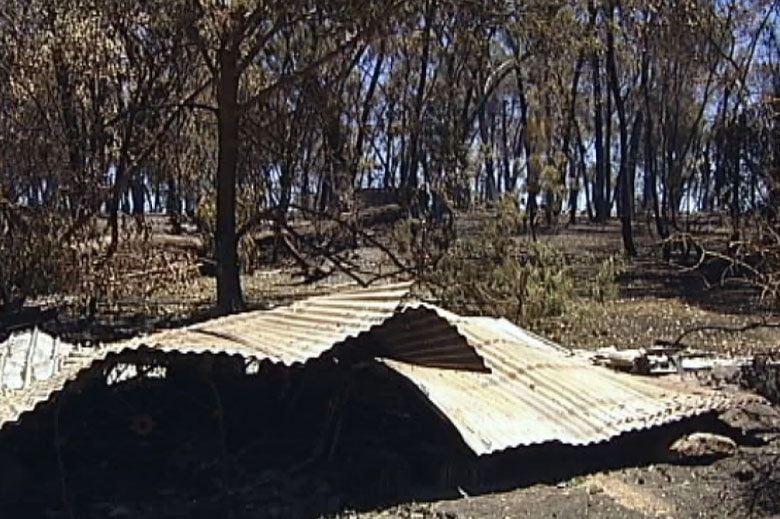 Destroyed house at Gooram East, Victoria