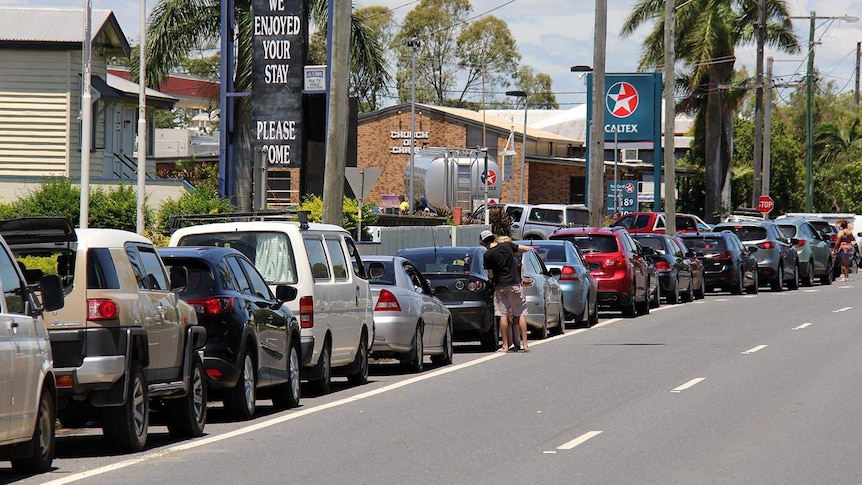 cars near petrol station in Rockhampton