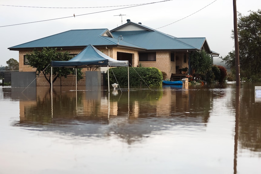 A flooded house