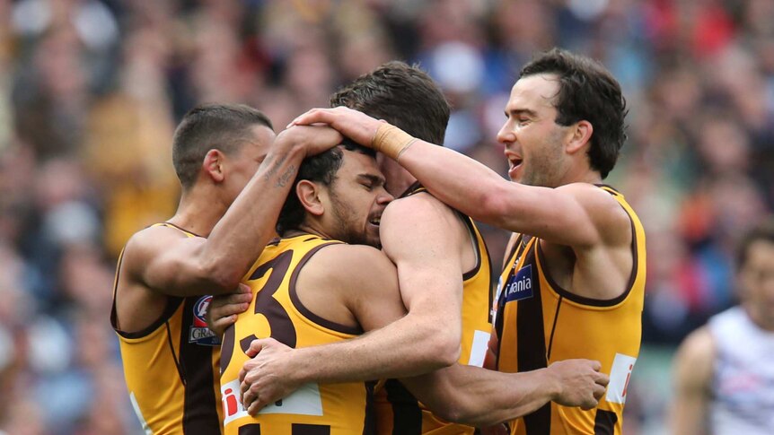 Cyril Rioli scores for Hawthorn