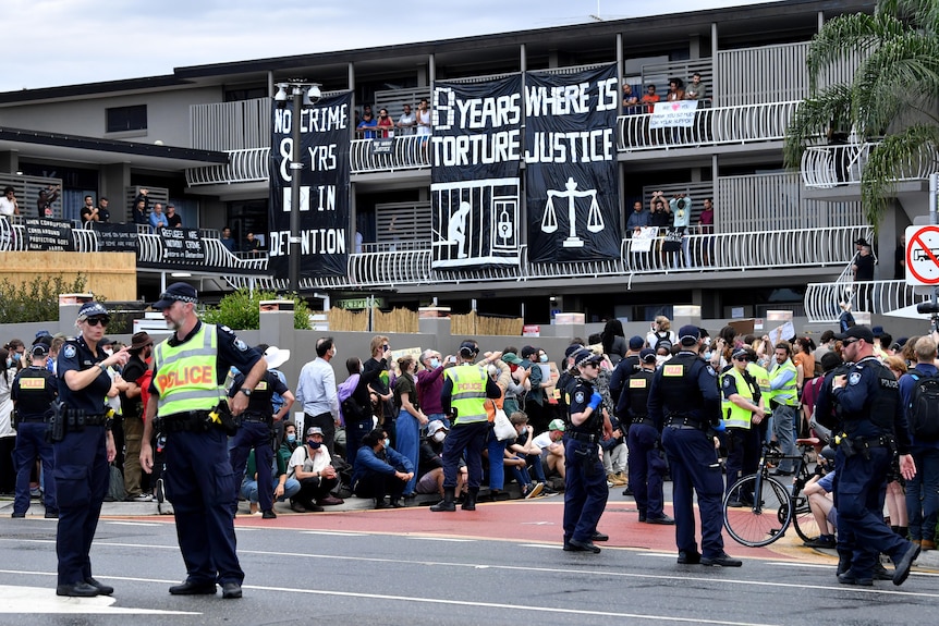 Protest blockade