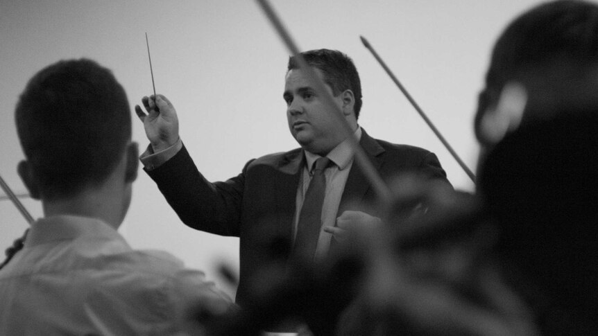 James Pensini conducting the Western Sydney Youth Orchestra