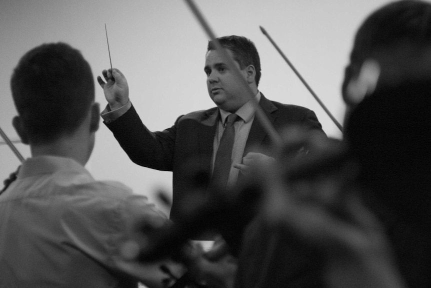 James Pensini conducting the Western Sydney Youth Orchestra