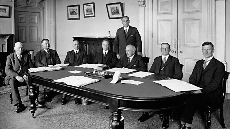 The Executive Council meet in Hobart in 1933