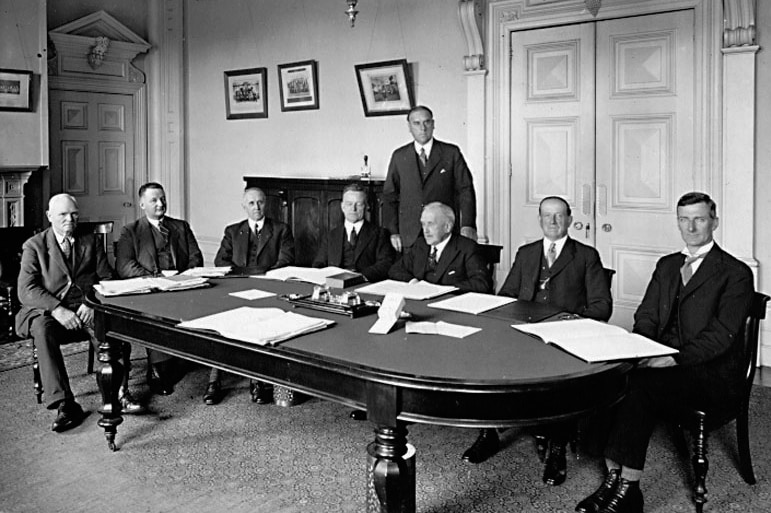 The Executive Council meet in Hobart in 1933
