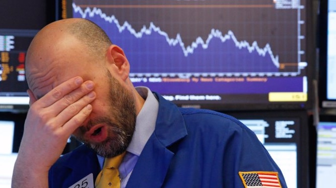 A worried Wall Street trader